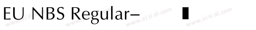 EU NBS Regular字体转换
